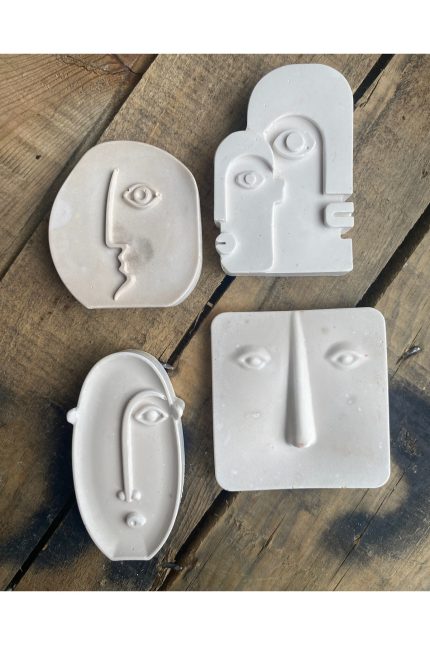 İskandinav Tarzı Soyut İnsan Yüzü Obje – 4 Farklı Tasarım