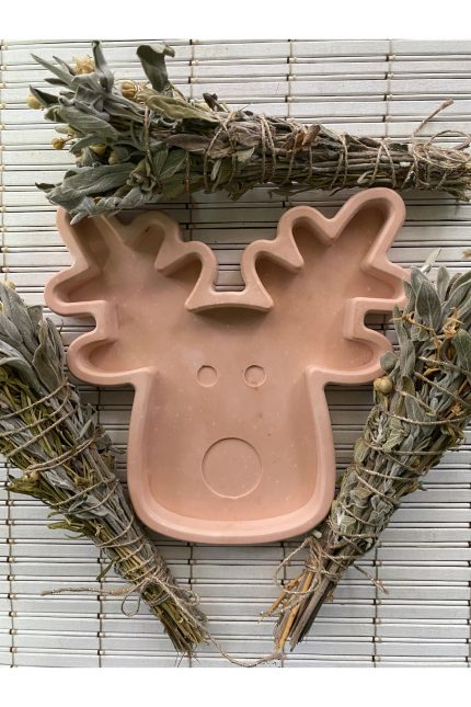 3’lü Enerji, Arınma ve Nazar Ritüel Karışık Tütsü Seti - Ren Geyiği Tütsü Kasesi (Kahverengi)